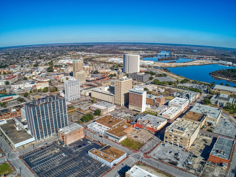 Beaumont, Texas cityscape from above