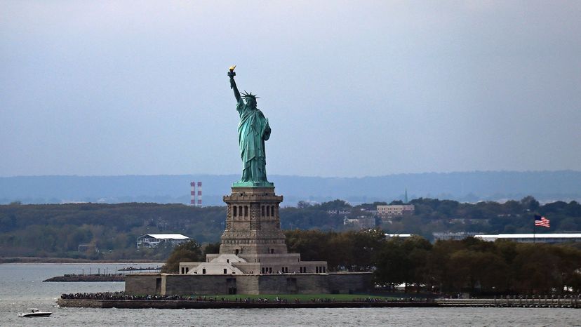 The Statue Of Liberty (Made of Copper, Iron, Granite and Gold)