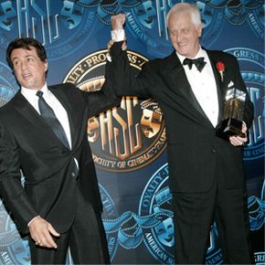 This 2002 awards ceremony wasn't the first time that Sly and Garrett Brown had hung. Brown had chased Stallone up the step of the Philadelphia Art Museum back in the '70s for &quot;Rocky.&quot;