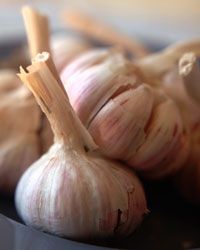 Garlic smashed with coriander seeds, pepper and soy sauce makes a mighty fine marinade.