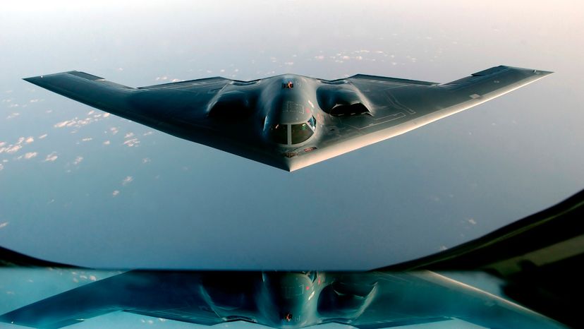 Stealth Bomber Plane in Flight