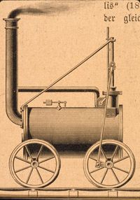 Cornish inventor and engineer Richard Trevithick's steam locomotive successfully hauled 25 tons of cargo and 36 passengers at Pen-y-Darren, Wales in 1804.