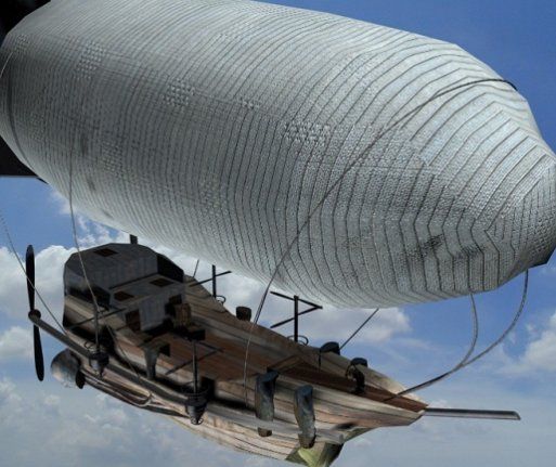 steampunk, airship, blimp