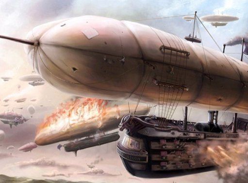 steampunk, airship