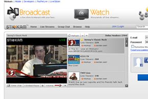 Stickam homepage