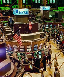 Trading floor of New York Stock Exchange, New York. 