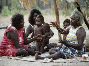 Aborigine Image Gallery Aboriginal women show this young child how to make a turtle design out of string. Members of the Stolen Generation weren't privy to aspects of Aboriginal customs and culture. See more pictures of Aborigines.