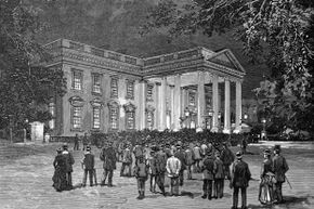 甚至美国总统格罗弗·克利夫兰不得不对付一群在白宫外1886年在他的新婚之夜。”border=