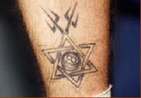 Tattoo identifying prisoner as member of the Aryan Brotherhood