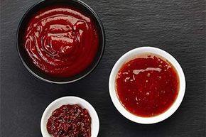 Some brands of barbecue sauce and ketchup are loaded with sugar.