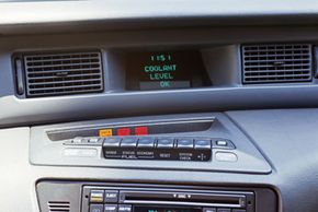 Some auto computers, such as this one in a 1993 Lincoln Mark VIII, can tell you if you need more coolant.