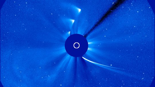 What happens when the sun eats a comet?