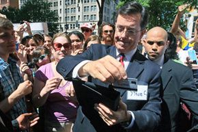Comedian Stephen Colbert, who received approval for his Super PAC, Americans for a Better Tomorrow, Tomorrow, tweeted &quot;BYOB, Bring Your Own Billions -- to give to my PAC.&quot;