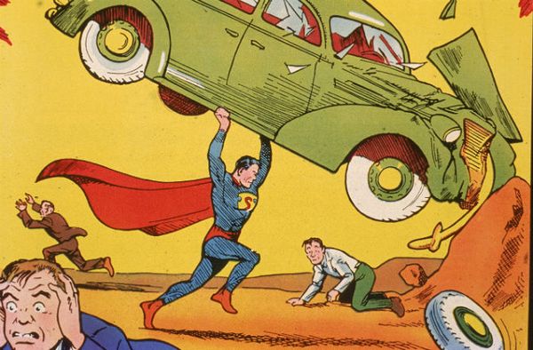 Superman on the cover of Action Comics #1