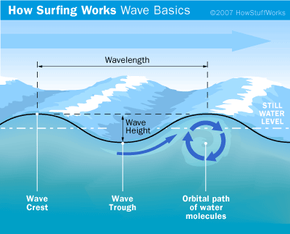 Illustrative blue wave vector on white backdrop.