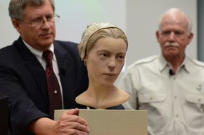 Experts unveil the reconstruction from the remains of 'Jane,' a 17th-century teenager from Jamestown, on May 1, 2013. They believe that she was consumed by colonists during the winter of 1609-1610.