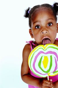 child with lollipop