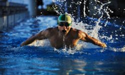 Swimmer in pool.