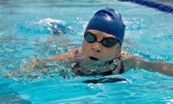 Swimmer in pool.