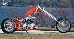 Sabre Tooth is a unique, high-end customchopper with a 114-cubic-inch engine.See more motorcycle pictures.