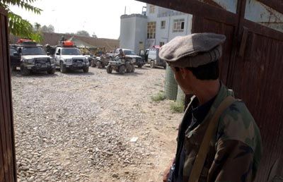 An unidentified Afghan militia Force (AMF) guard.