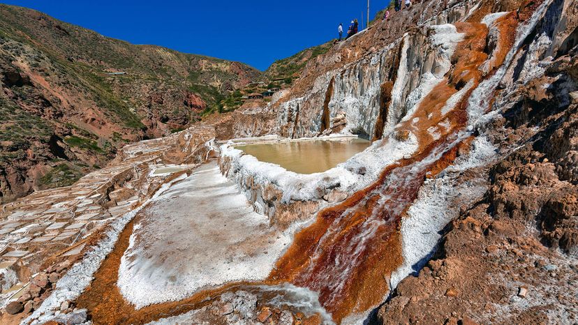 Salt evaporation pans in Peru.