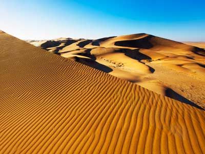 Sand dune in nature's outdoors.