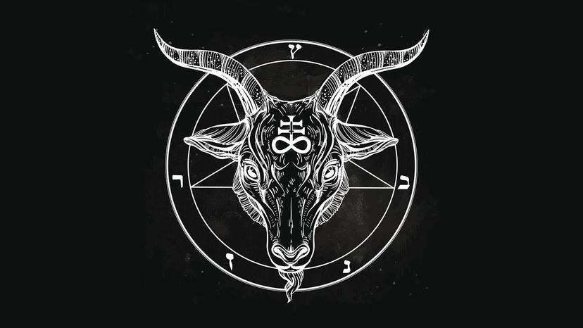 An inverted pentagram with the head of a goat inside, encircled by the word &quot;Leviathan&quot; in Hebrew (similar to this image), is the official logo of the Church of Satan. itskatjas/iStock/Thinkstock