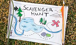 A map can make a scavenger hunt even more fun.