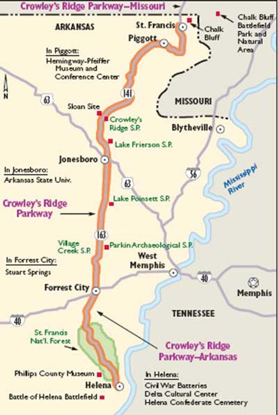 Arkansas Scenic Drives: Crowley's Ridge Parkway
