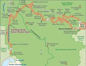 Rocky Mountain National Park Driving Map Colorado Scenic Drive: Trail Ridge Road/Beaver Meadow Road | Howstuffworks