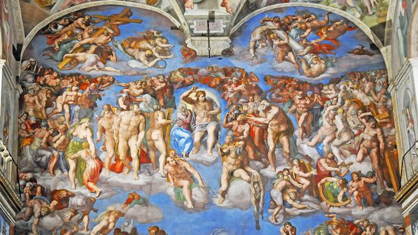 The Last Judgment" by Michelangelo 