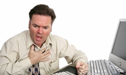 man with chest pain