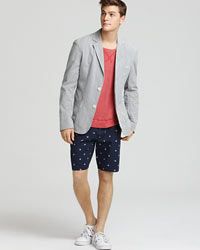 Seersucker jackets can be dressed up or down, and look great with jeans, khakis and even shorts.