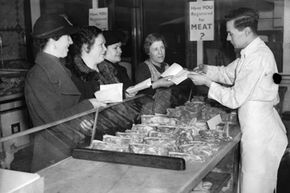 Women using ration books 