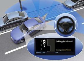 Seimens VDO's Park Mate would help drivers find parking spots as well as park in them.