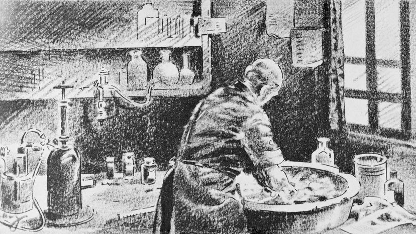 Ignaz Semmelweis washes his hands