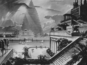 Old photograph of the ancient city of Babylon