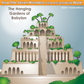 The Hanging Gardens of Babylon Illustration
