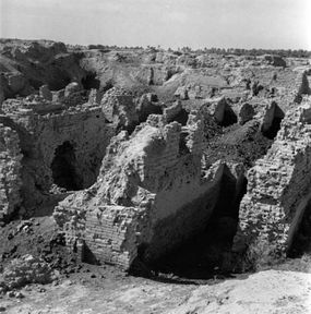 This June 24, 1950, photograph captures the supposed site of the Hanging Gardens of Babylon.