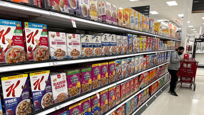 boxes of cereal in Target