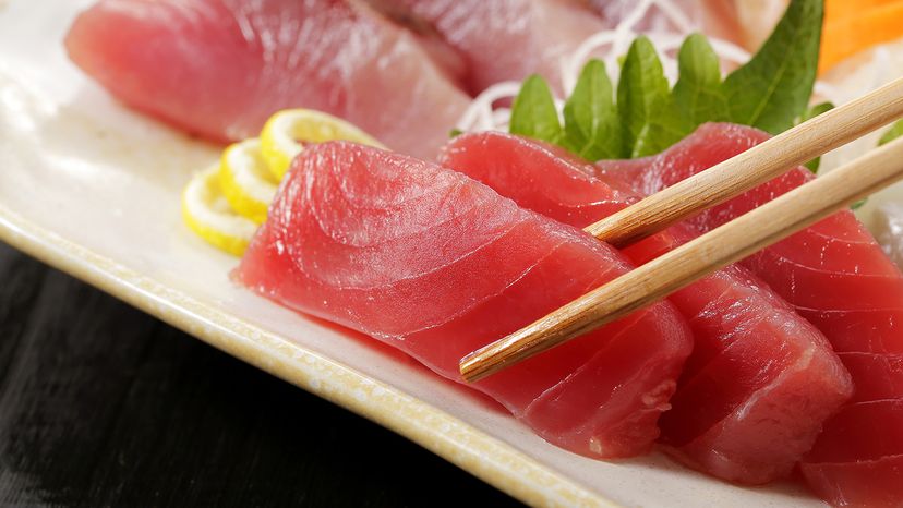 Raw bigeye tuna