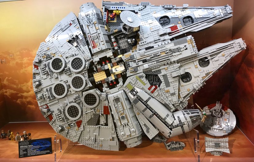 Lego model of the Star Wars Millennium Falcon