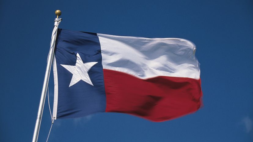 This is the Texas State Flag flying in the wind