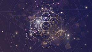 Hexagon with circles and nested star of david