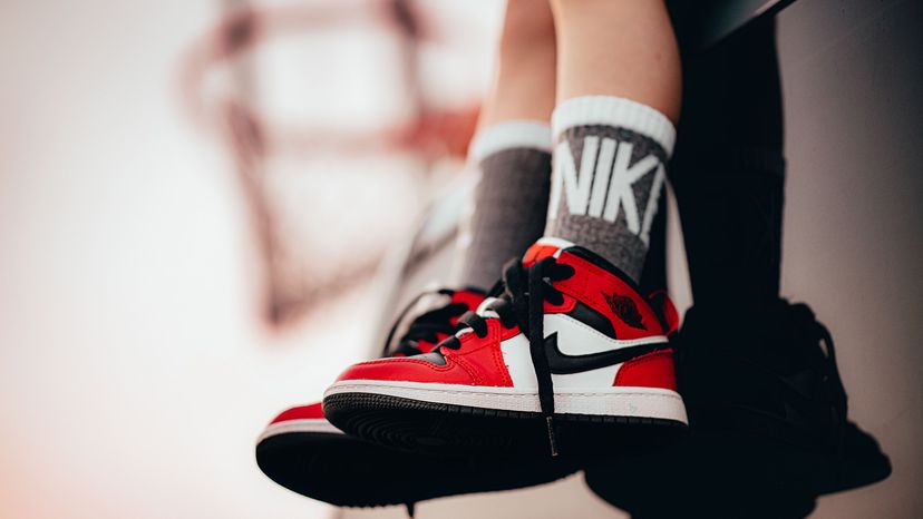 A man wearing stylish Nike Air Jordans