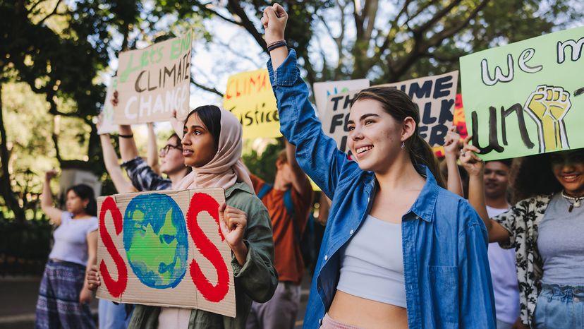 Generation z standing up against climate change