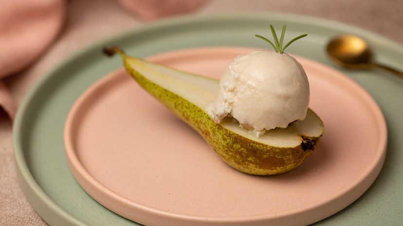 Pear and blue cheese ice cream