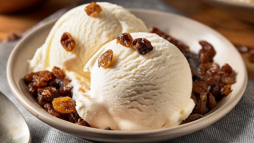 Rum raisin ice cream