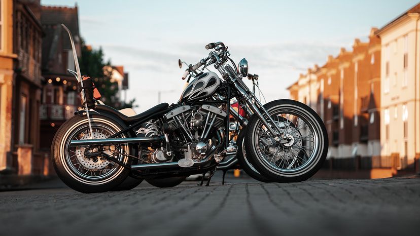 Custom chopper motorcycle